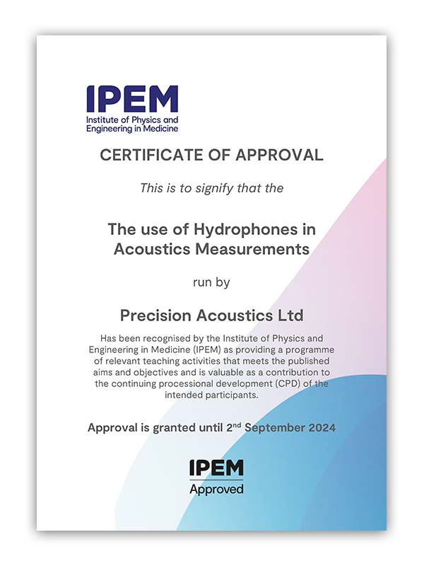 hydrophone course certificate