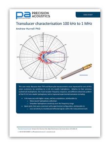 Transducer characterisation 100 kHz to 1 MHz Case Study